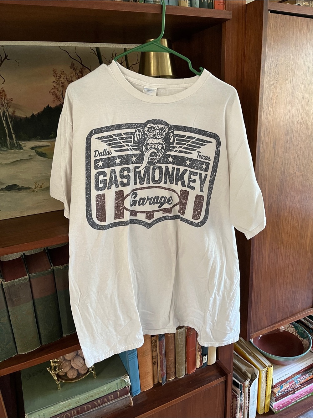 Port and Company White Gas Monkey Garage Short Sleeve Tee
